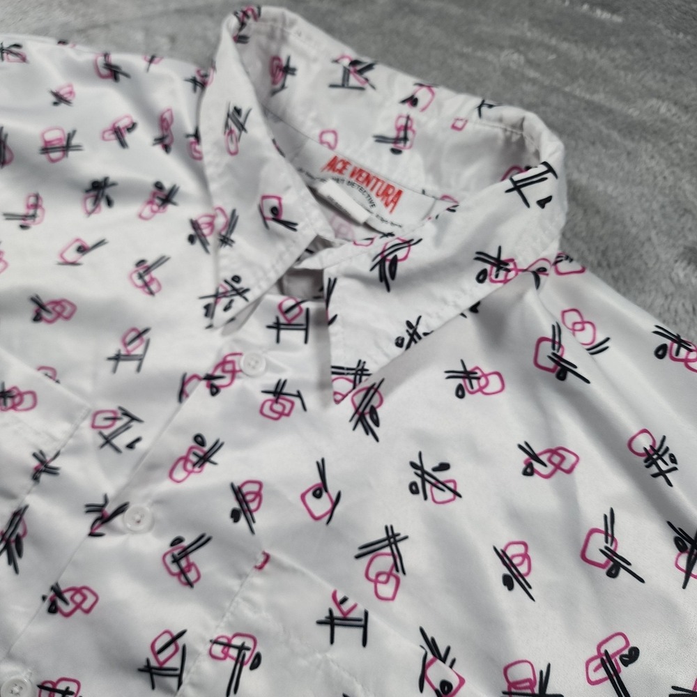 Ace Ventura Pet Detective Shirt Mens 3XL White Graphic Short Sleeve Jim Carrey